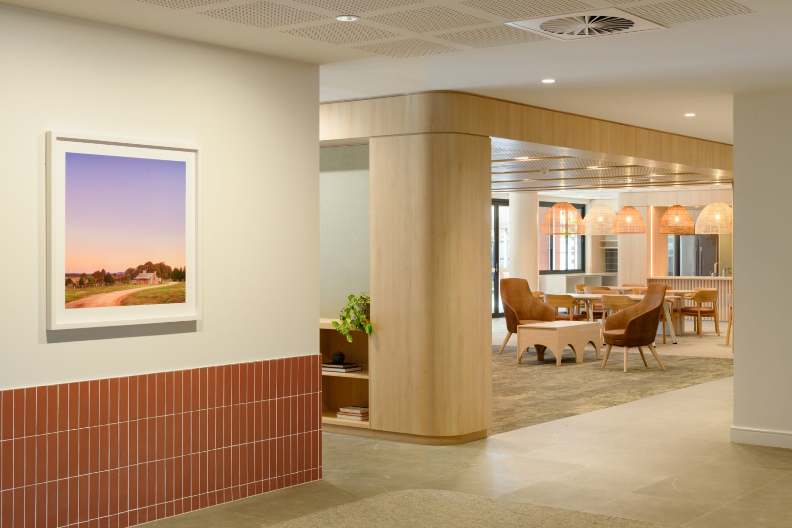 The open, light-filled, premium common spaces of Goodwin Village Downer